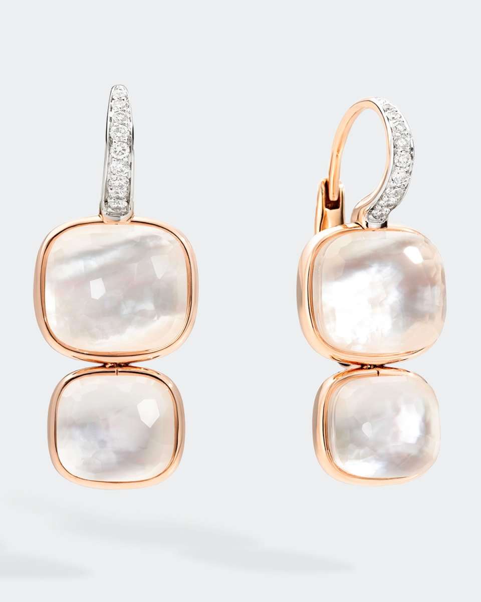 Nudo Earrings in White Topaz